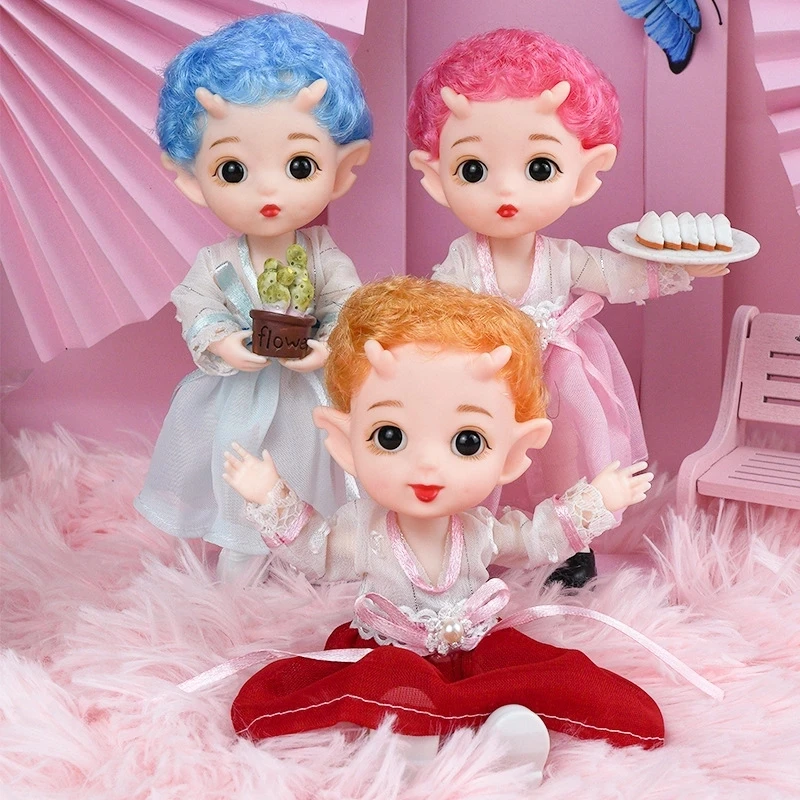 Кукла-единорог Ob11 подвижная Милая Модная Кукла с цветными волосами тело для