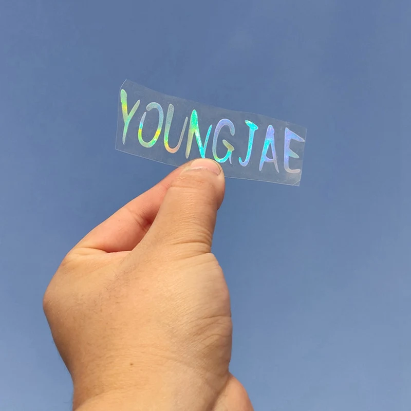 Kpop креативная лазерная наклейка GOT7 YOUNGJAE JACKSON YUGYEOM JINYOUNG BAMBAM MARK JB Водонепроницаемая наклейка s цвет меняющий цвет
