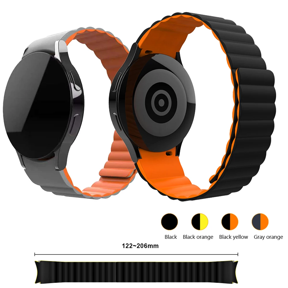 

Ремешок силиконовый для Samsung Galaxy Watch 4 Classic, магнитный браслет для наручных часов 42 мм 46 мм, аксессуары для часов, 40 мм 44 мм