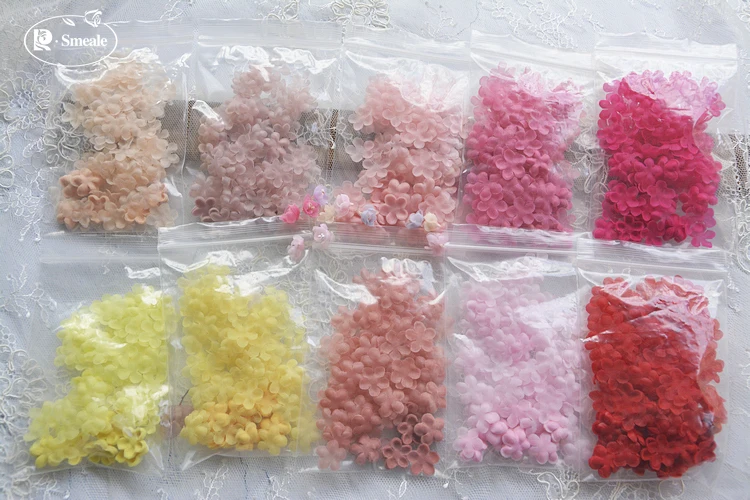 1.5CM Color Organza Petals Baby Clothes Headwear Material Handmade 3D Flowers RS3797 | Дом и сад