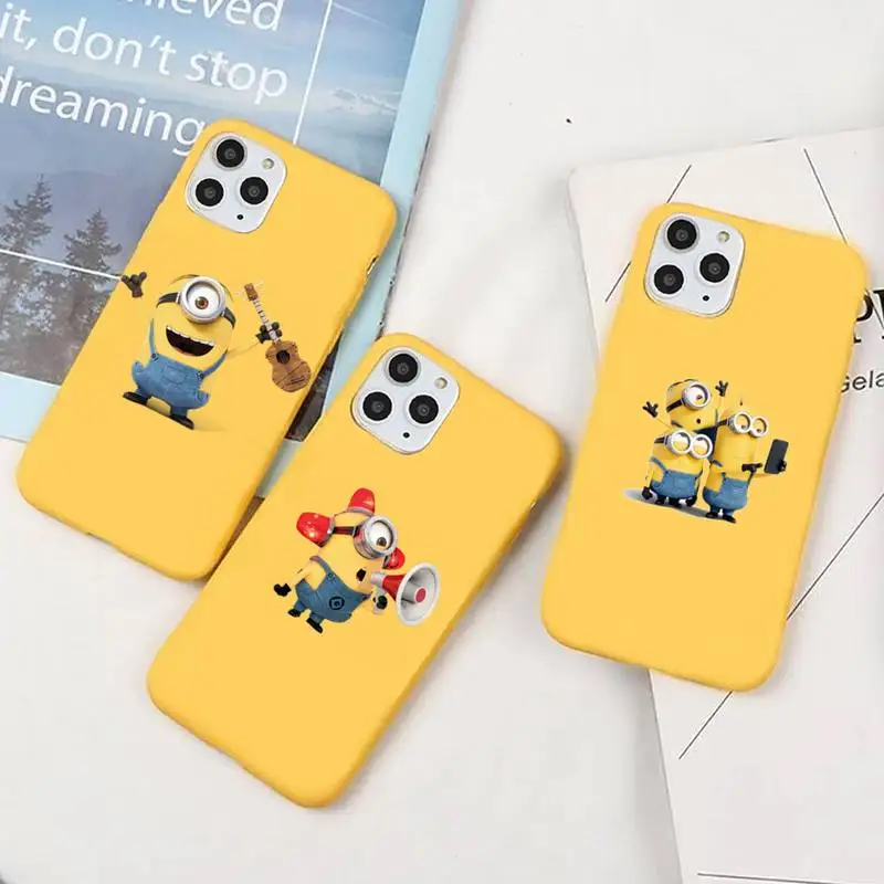 

Cute cartoon Minionss Phone Case For iPhone 12 Mini 11 Pro XS Max X XR 7 8 Plus