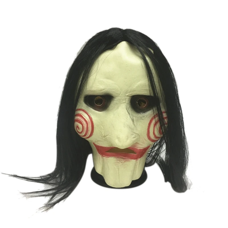 Halloween Party Full Mask Jigsaw Puppet Masks Scary Prop Unisex Cosplay Movie Saw Chainsaw Massacre Latex | Дом и сад