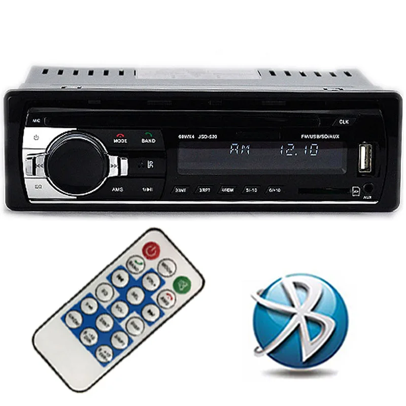 Car Radio 1 Din In-Dash 12V Auto Bluetooth MP3 Player Audio Stereo FM USB AUX IN SD MMC Port Remote Control ISO Connector | Автомобили и