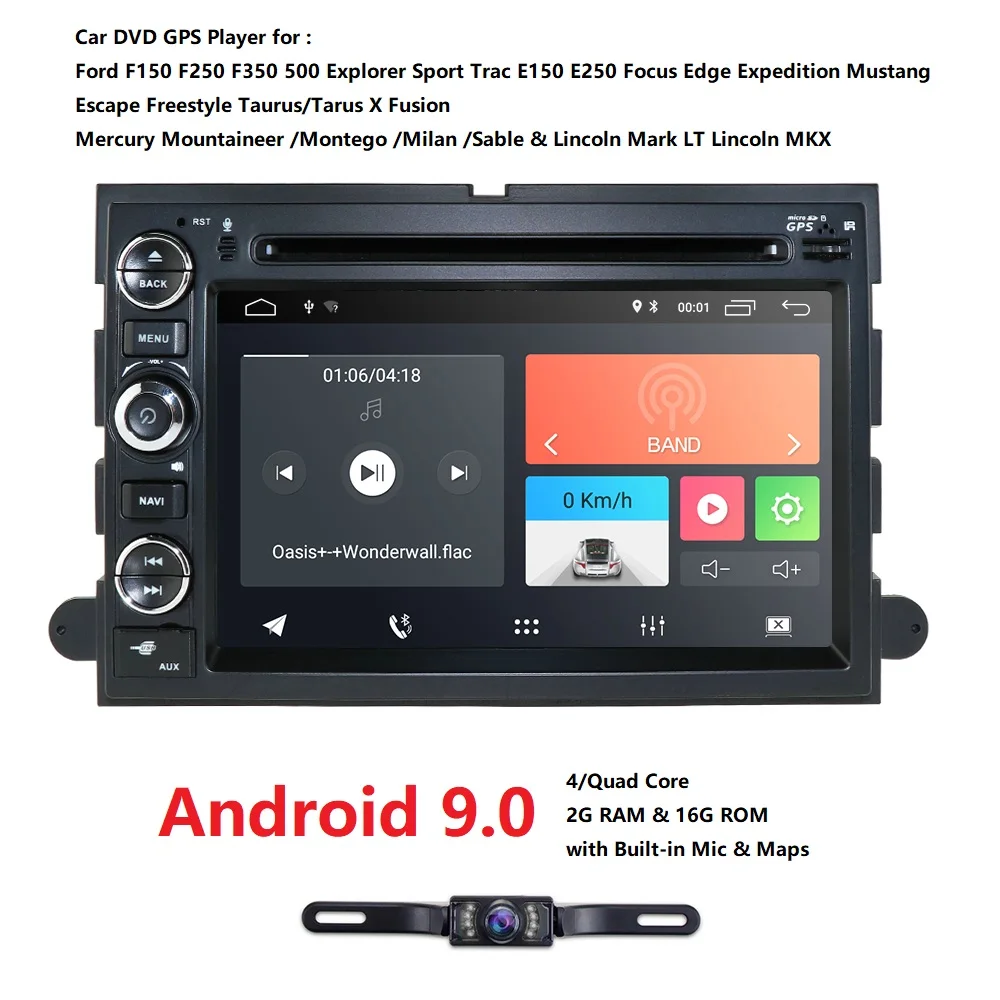 7'2 din Android9.0 4G Автомобильный мультимедийный плеер для Ford F150 Mustang Expedition Explorer Fusion 2006 2007-2009 радио gps навигация