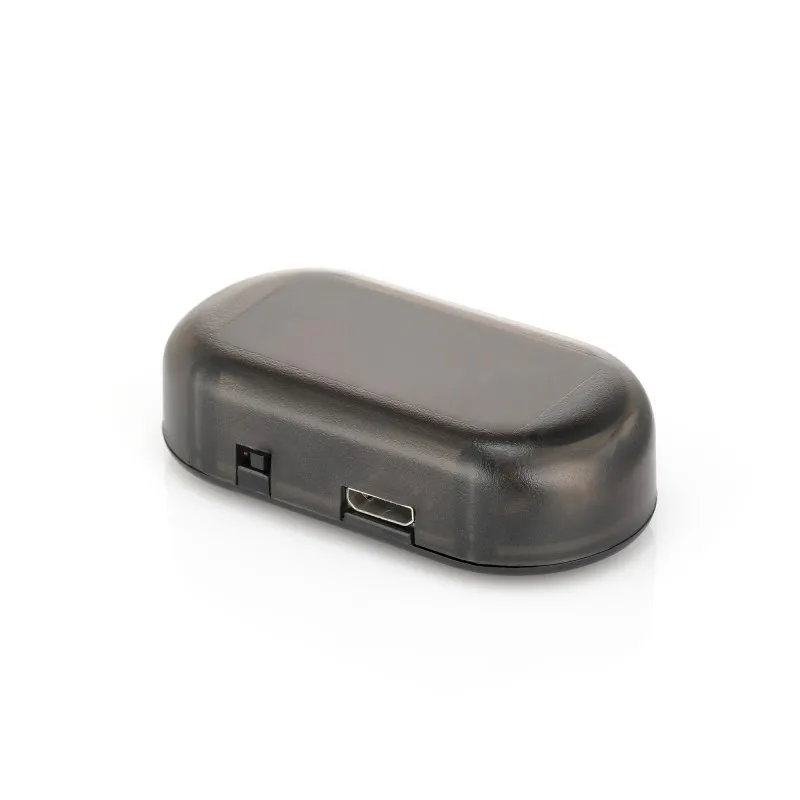 Солнечная USB Мощность автосигнализации светильник Анти-кражи Предупреждение Вспышка мигающая поддельная Автомобильный светодиодный светильник вспышки мигает при красные, синие новое обновление