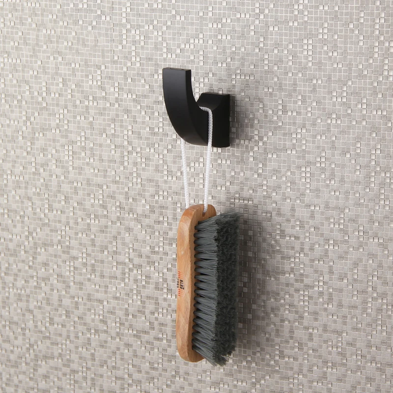 

Wall Robe Hooks SUS 304 Zinc Alloy copper Steel Clothes Hanger Brushed Towel Hooks Coat Door Hooks Matte Black Mirror Polished