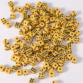 50Pcs/Lot Dices 8mm 6colors Plastic White Gaming Dice Standard Six Sided Decider Birthday Parties Board Game Drop Shipping 5