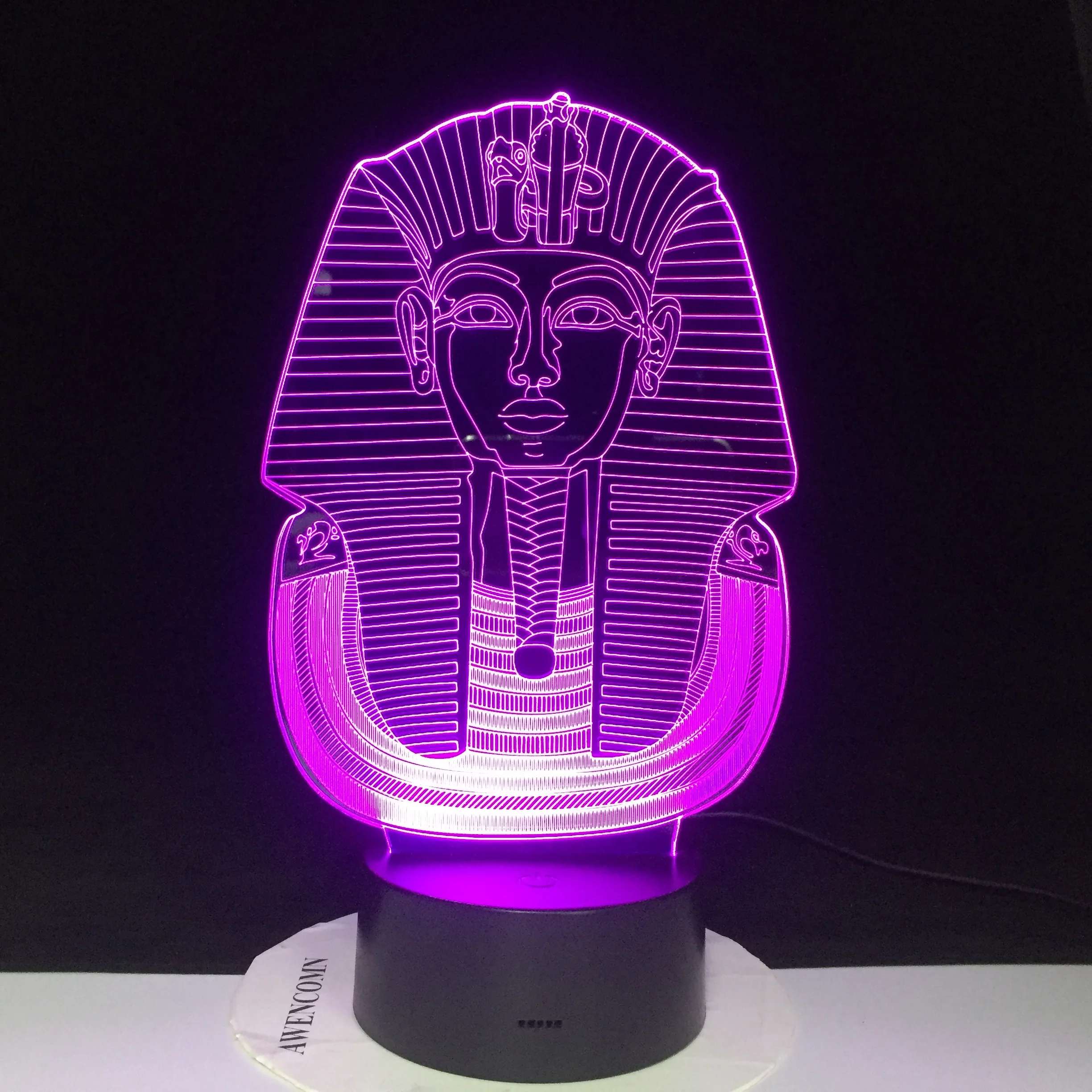 Египетский Сфинкс настольная лампа с Usb Креативные 3D светодиодные визуальные 7