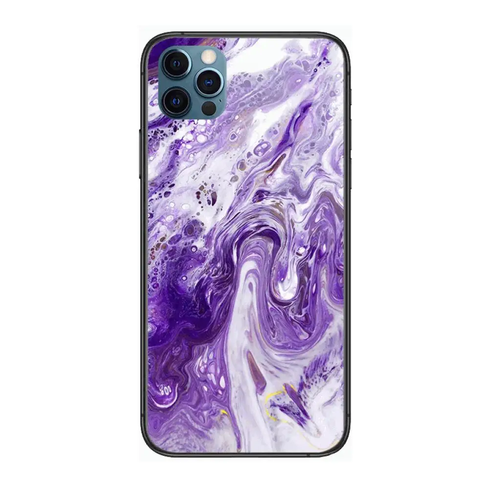 

Water wave Sparkling Style Phone Case cover For iphone 12 pro max 11 8 7 6 s XR PLUS X XS SE 2020 mini black cell shell