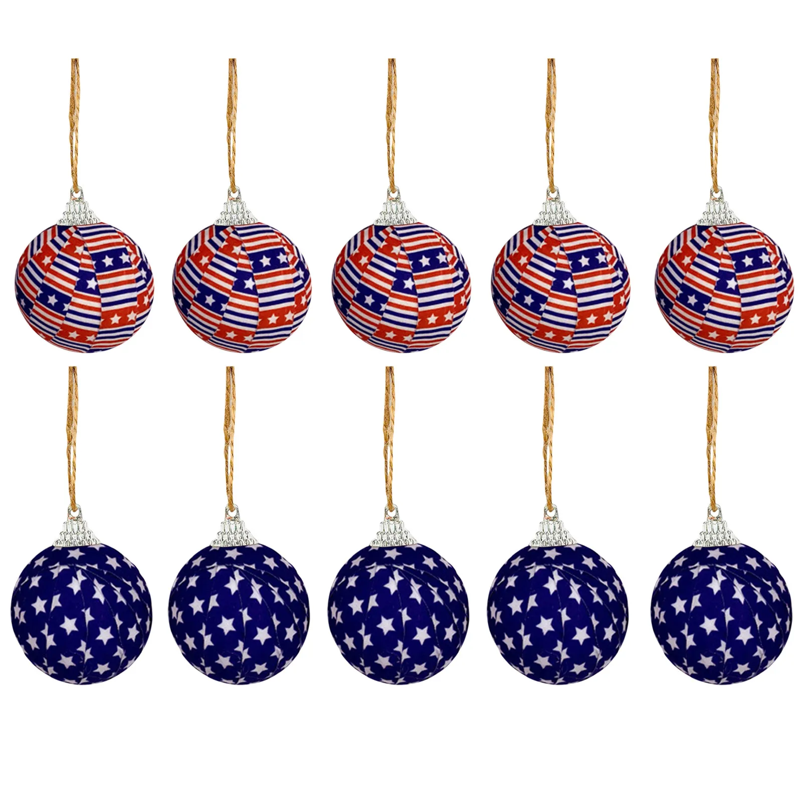 День Независимости круглый шар дерево Подвески Декор тканевый мячик украшения