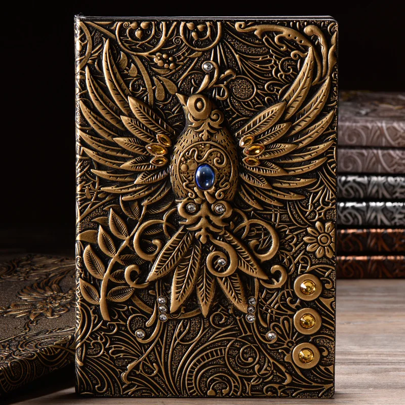 3D записная книжка с винтажным тиснением Феникс, Дневник для путешествий, записная книжка, кожаный подарок, библейская школа планирования, офис