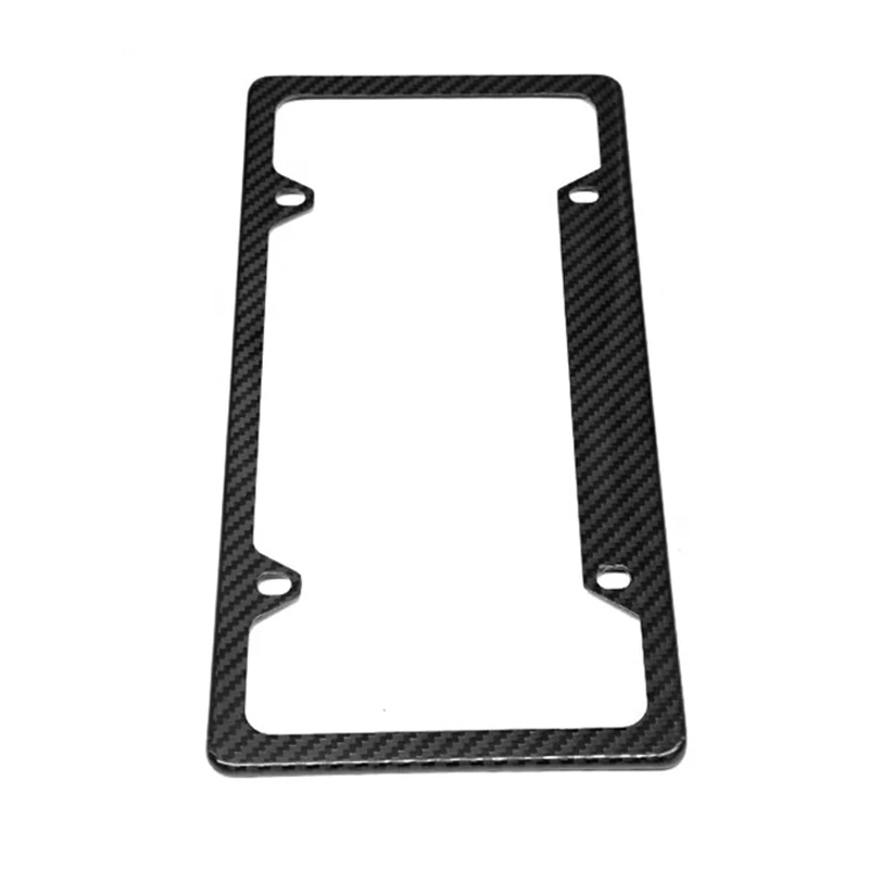 

Car Auto Vehicle Truck Van Real Carbon Fiber License Plate Frame Tag Cover Trim Decoration Accessories