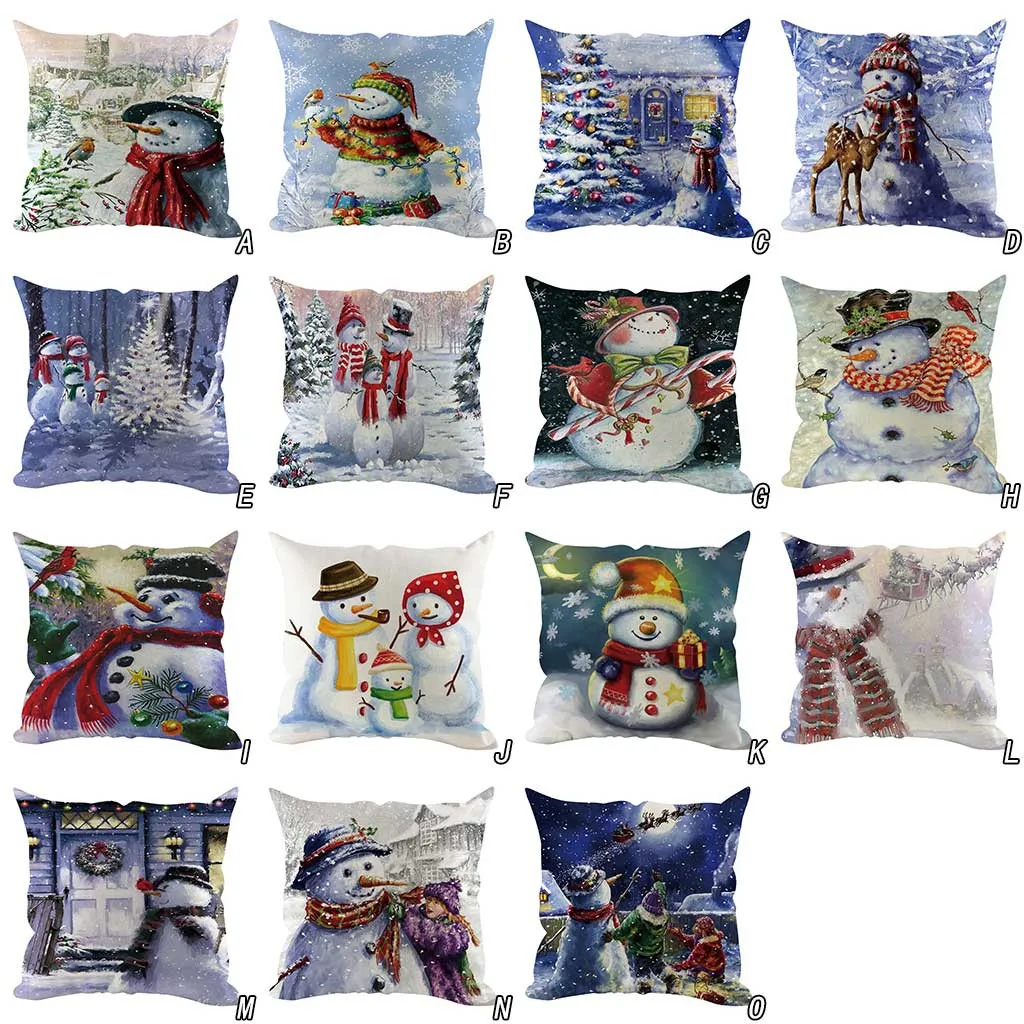 45x45 см Хэллоуин Рождество диванные подушки Чехол из хлопка и льна дерево Новый