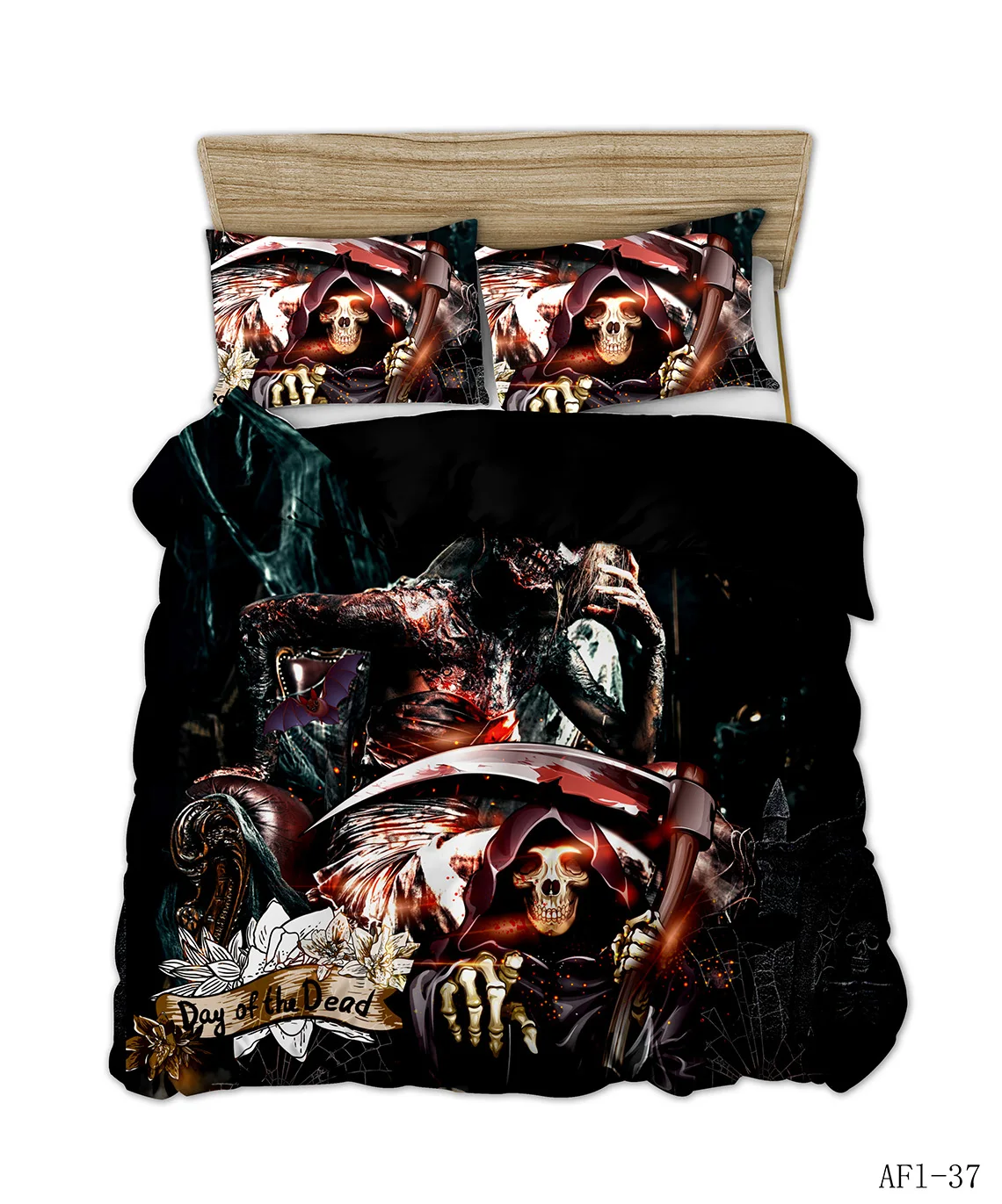 AHSNME New Skeleton Bedding Set Dropshipping Duvet Cover Sets Zombie Quilt Covers Skull Bedlinen King Queen Size | Дом и сад