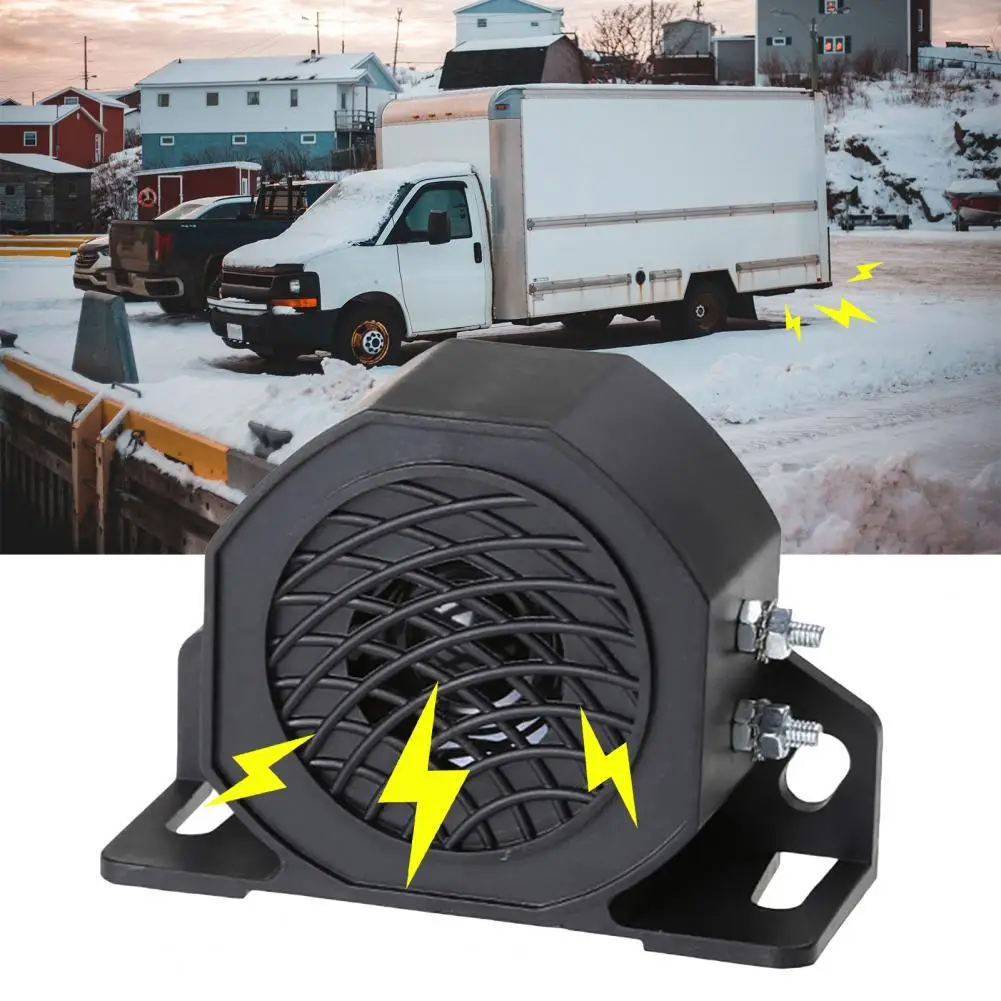 

Black Necessary 12V-80V Universal Reverse Warning Horn Lightweight Reverse Alarm Portable for Truck