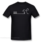 Модная рубашка для боулинга, дизайнерская забавная мультяшная футболка La Linea, хлопковая Мужская футболка