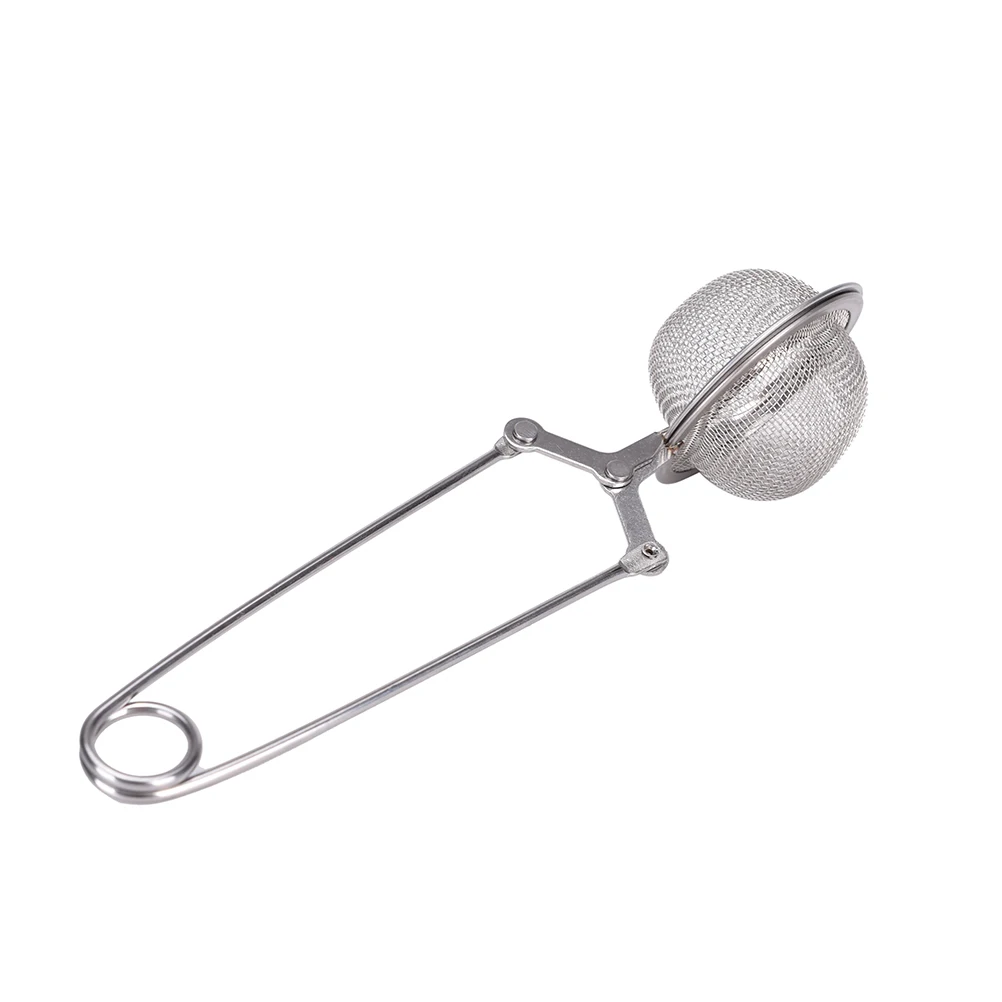 

4.5cm/1.77" Diameter Convenient Stainless Steel Handle Tea Mesh Ball Filter Stable Tea Strainer Strong Tea Infuser
