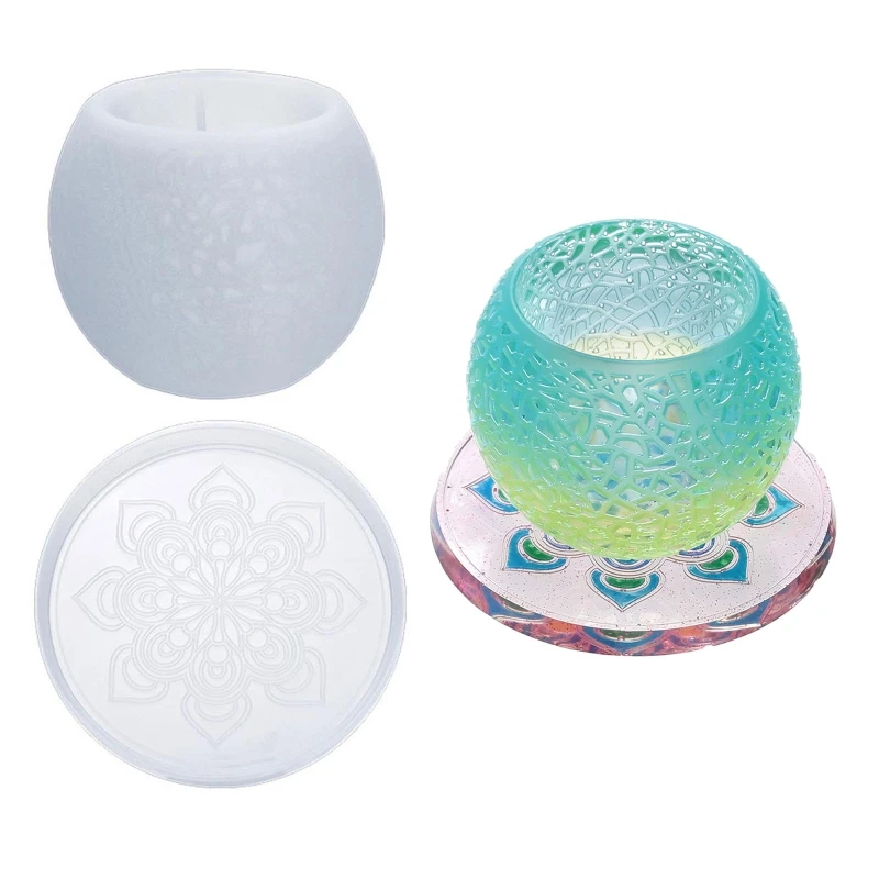 

1 Набор стаканчик для подсвечников с УФ кристаллами эпоксидная форма подсвечник коробка для хранения подсвечник коврик для подсвечников си...