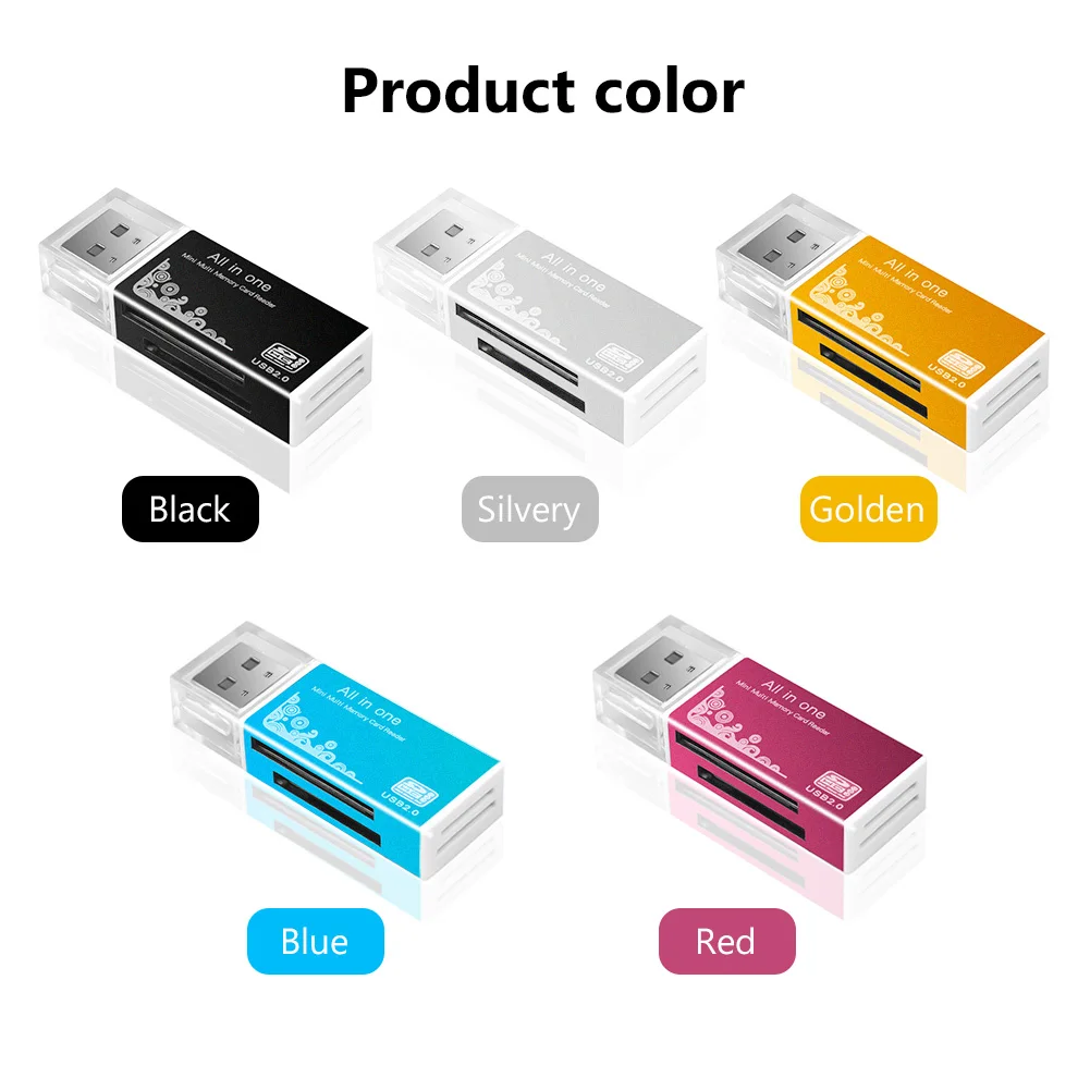 4 In 1 Micro SD Card Reader Adapter SDHC MMC USB SD Memory T-Flash M2 MS Duo USB 2.0 4 Slot Memory Card Readers Adapter Support images - 6