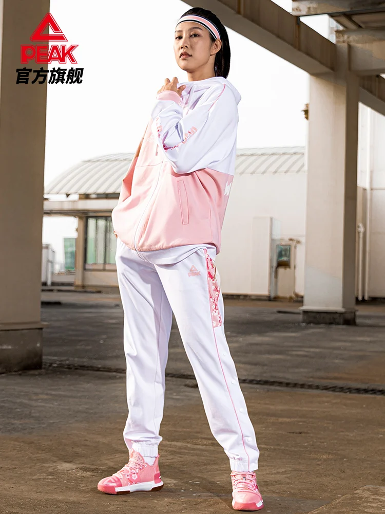 

Peak Road черного и золотого цвета женская спортивная осень 2020 новый тренд цветовой контраст куртка кардиган с капюшоном розового цвета