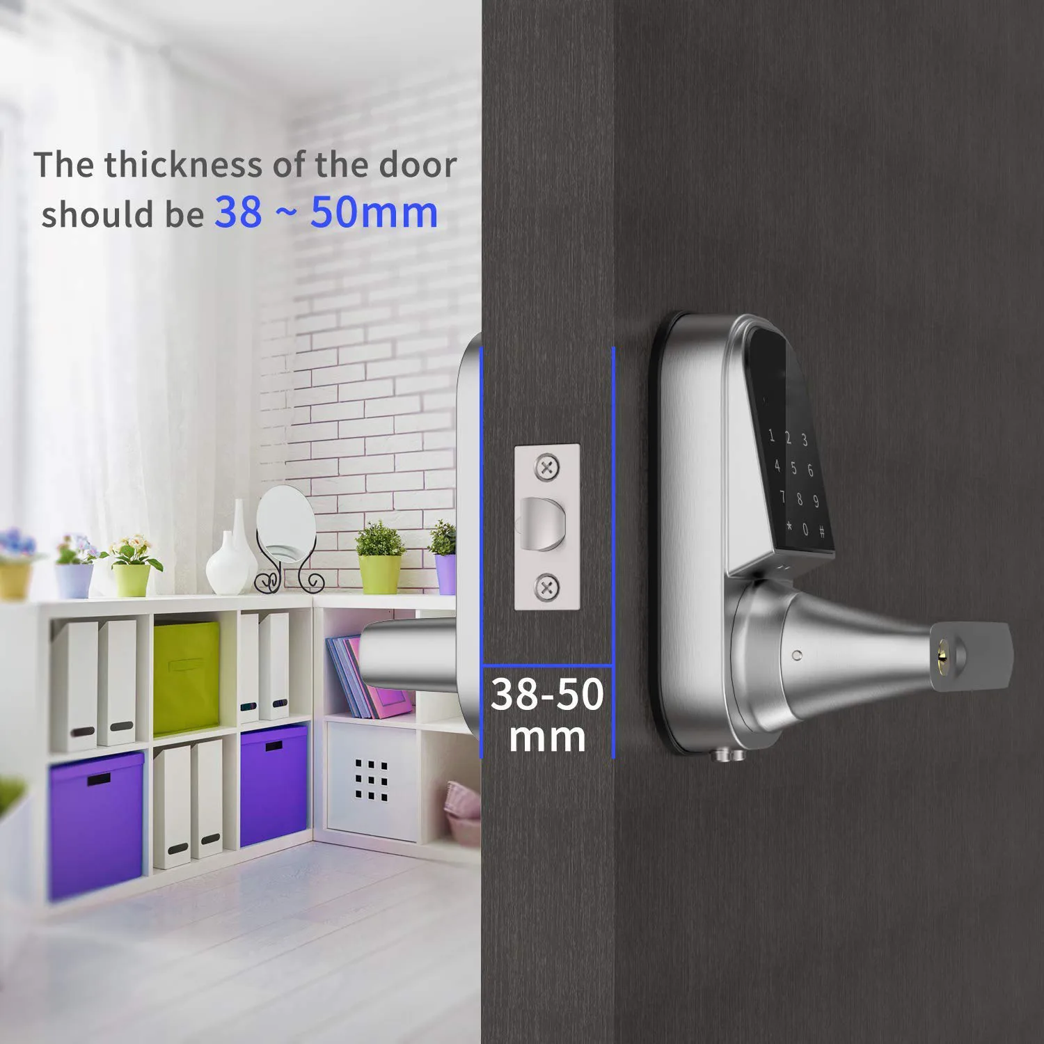 Умный Замок без ключа дверной замок Засов цифровой Электронный Отпечаток пальца