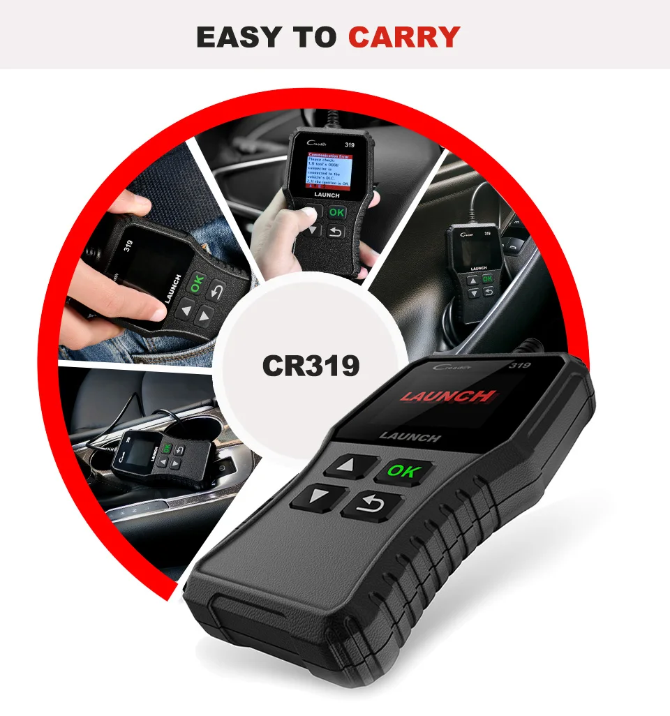 Launch X431 Creader 319 CR319 автоматический считыватель кодов полный OBDII EOBD автомобильный диагностический инструмент OBD2 сканер как Creader 6001 CR3001