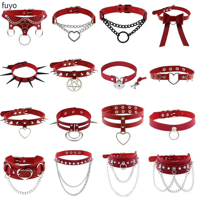 2021 красного цвета в стиле панк из искусственной кожи разных цветов и украшены