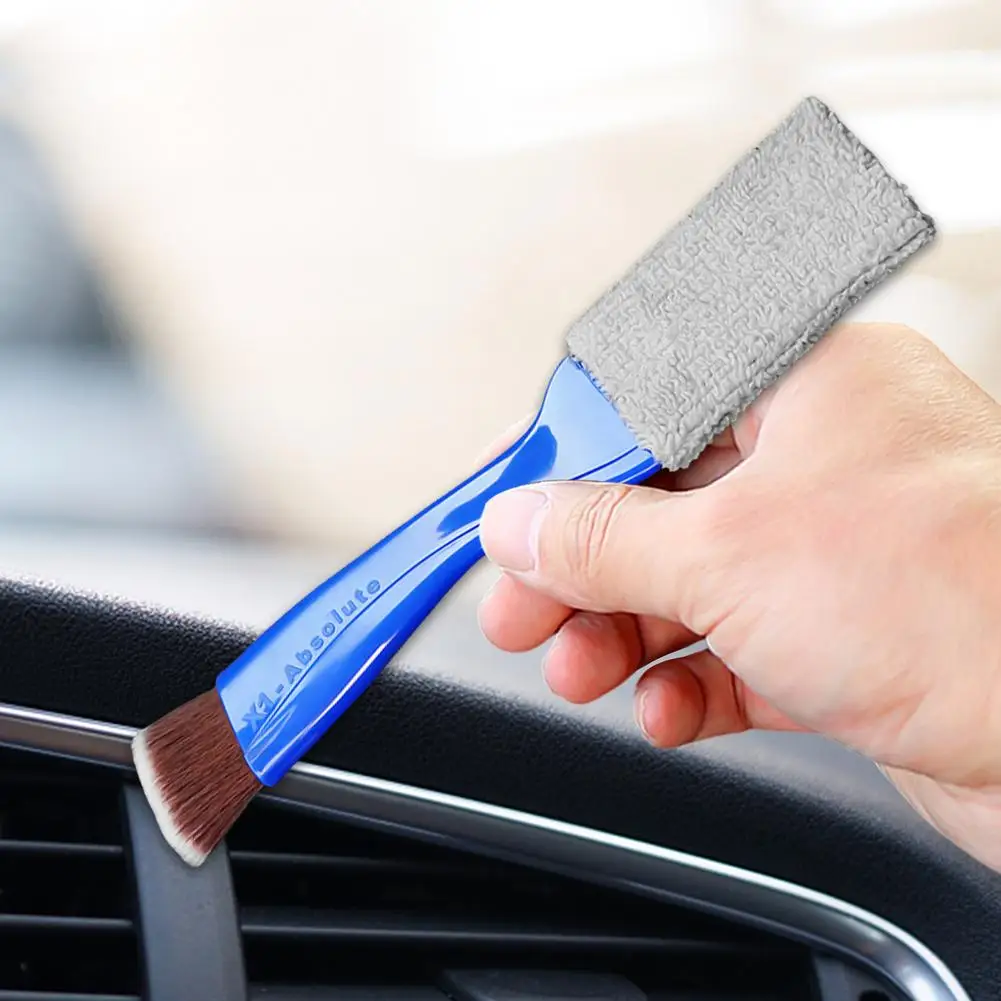

Air Outlet Cleaning Brush Car Detailing Brushes Ouble Heads Enhanced Synthetic Microfiber Brush Dust Removal Brush Soft Brush