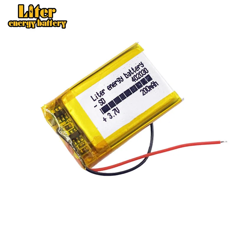 Литий полимерный аккумулятор 3 7 042030 402030 mah MP3 MP4 MP5 50 шт. 200 в|Батареи для MP3/MP4
