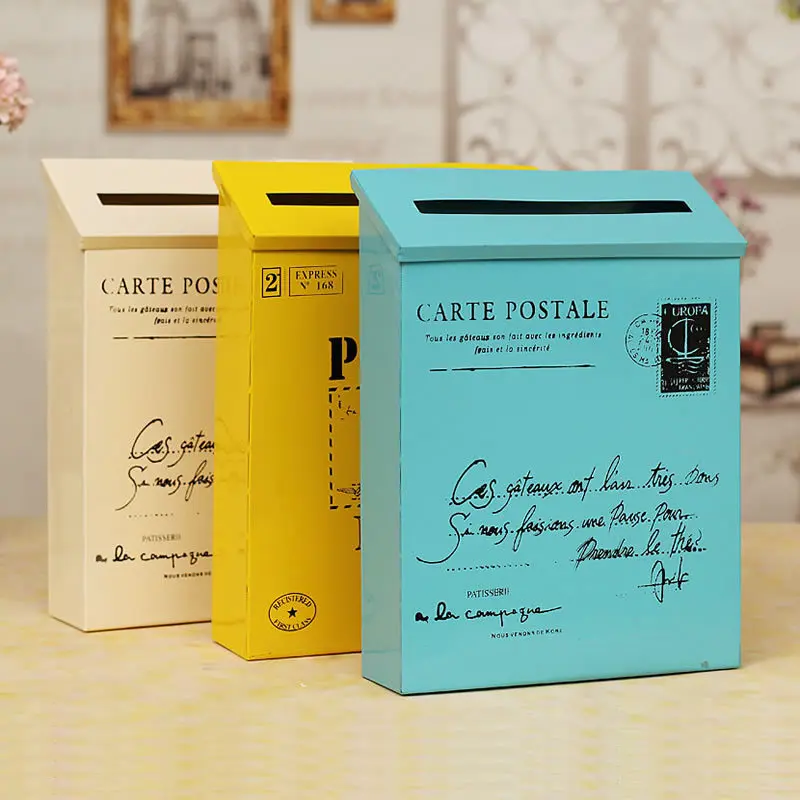 Жестяная коробка в американском стиле пасторальный настенный жестяной почтовый