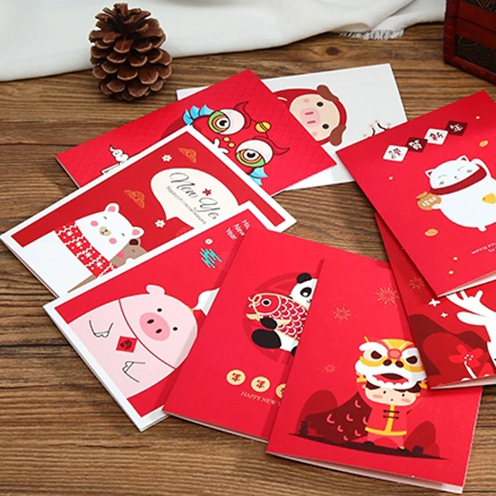 Поздравительная открытка на новый год 10 шт./компл.|Открытки и приглашения| |