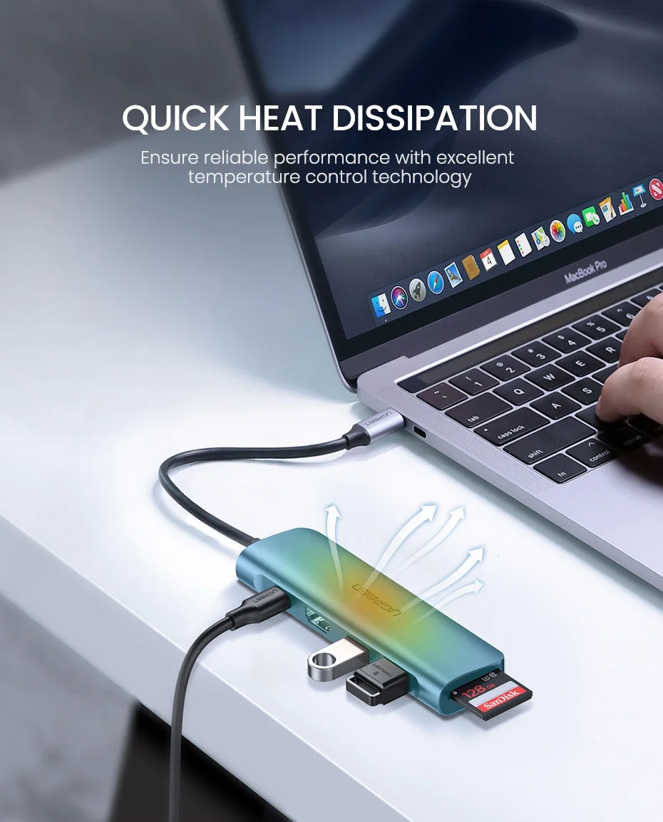 Ugreen USB C концентратор type C к Мульти USB 3,0 концентратор HDMI адаптер док-станция для MacBook Pro huawei mate 30 USB-C 3,1 разветвитель порт type C концентратор