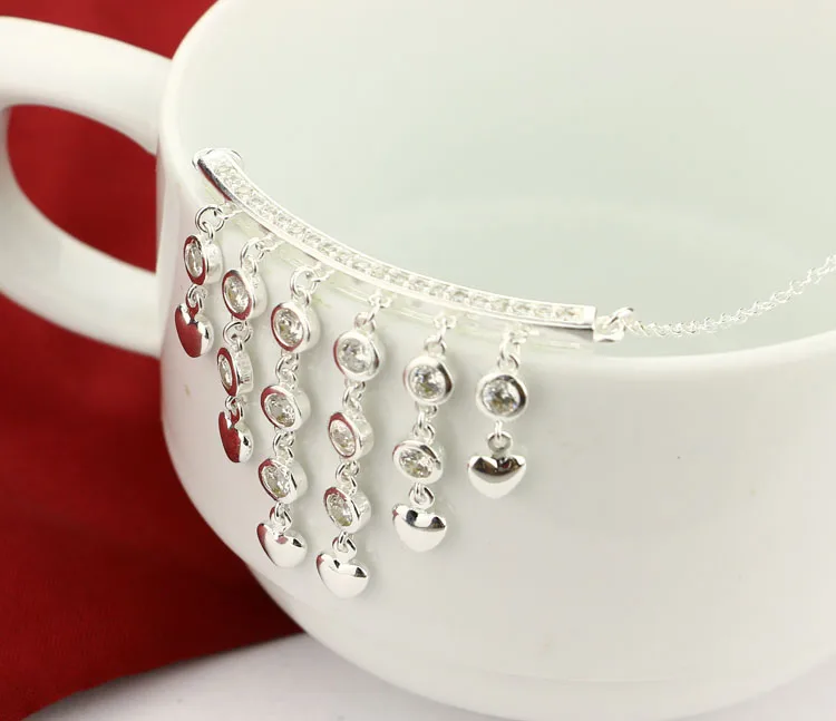 Модное роскошное серебряное ожерелье из фольги для женщин подвеска с кисточкой