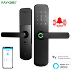 Умный дверной замок RAYKUBE со сканером отпечатков пальцев, TTlock APP, Bluetooth, карта 13,56 МГц с врезным замком без ключа для домаотеля Smart X7