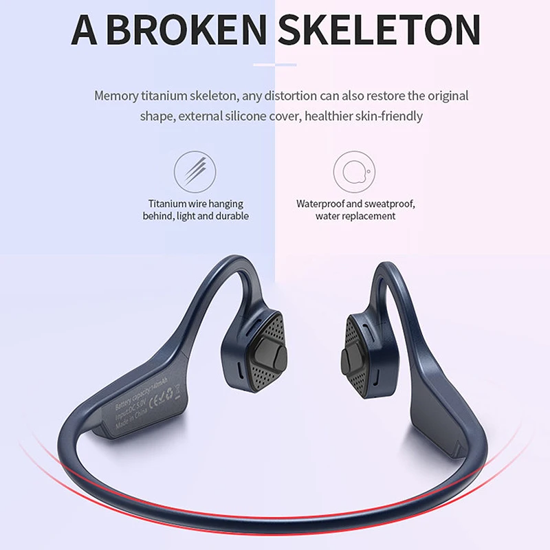 

Bone Conduction Earphones TWS Sport Waterproof Bluetooth Headset 5.0 Stereo Wireless Earphone for For iPhone Android Phone Earbu