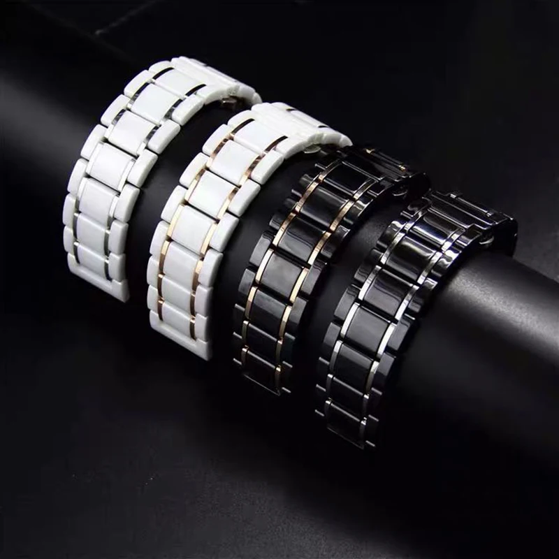 Suitable for Apple Watch 6 5 4 3 2 SE series luxury ceramic strap iWatch 544 40 42 38mm stainless steel ceramic strap wristband