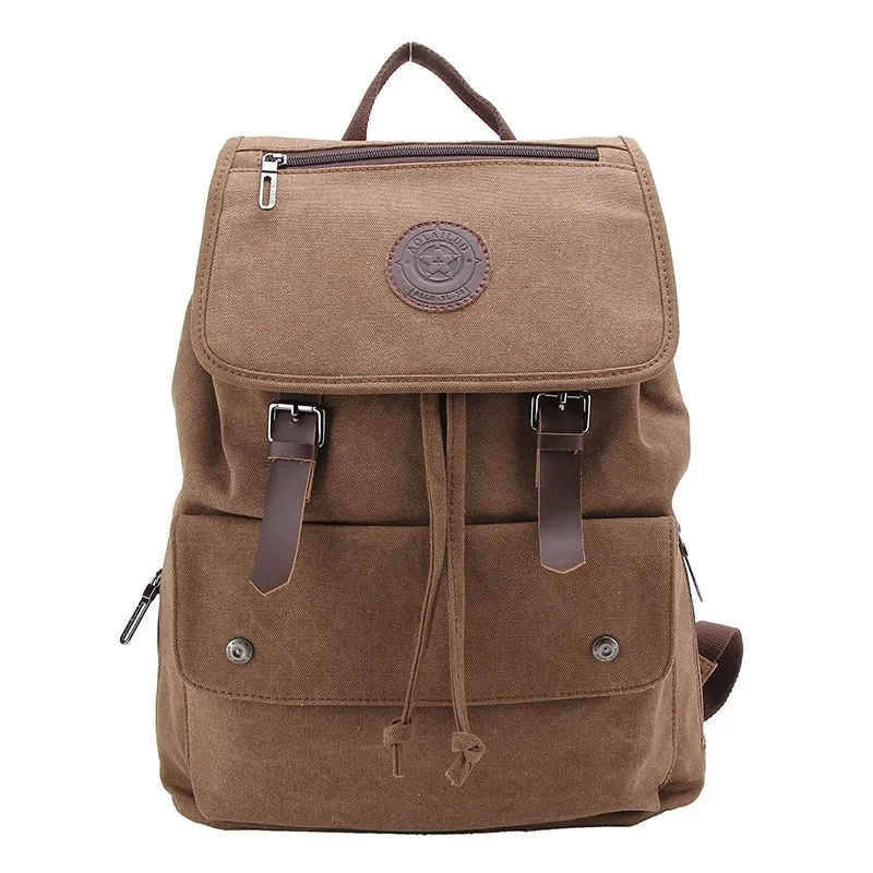 2019 New Style Retro Wearable Canvas Bag Men s Casual Stylish Student Travel Men s Outdoor Backpack