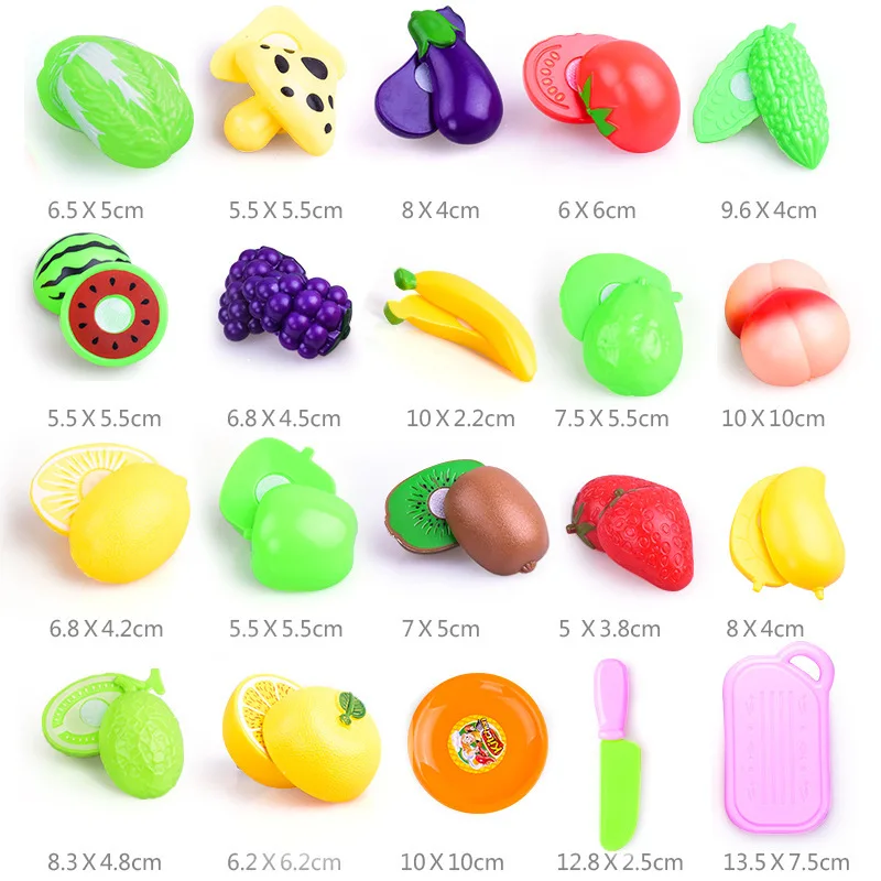 12 шт. резки фрукты овощи претендует Кухня игрушки обучения забавными гаджеты