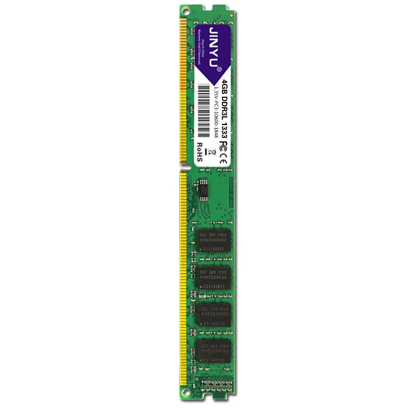 JINYU Ddr3 низкого напряжения 4G 1,35 V 240Pin Ram память для рабочего стола