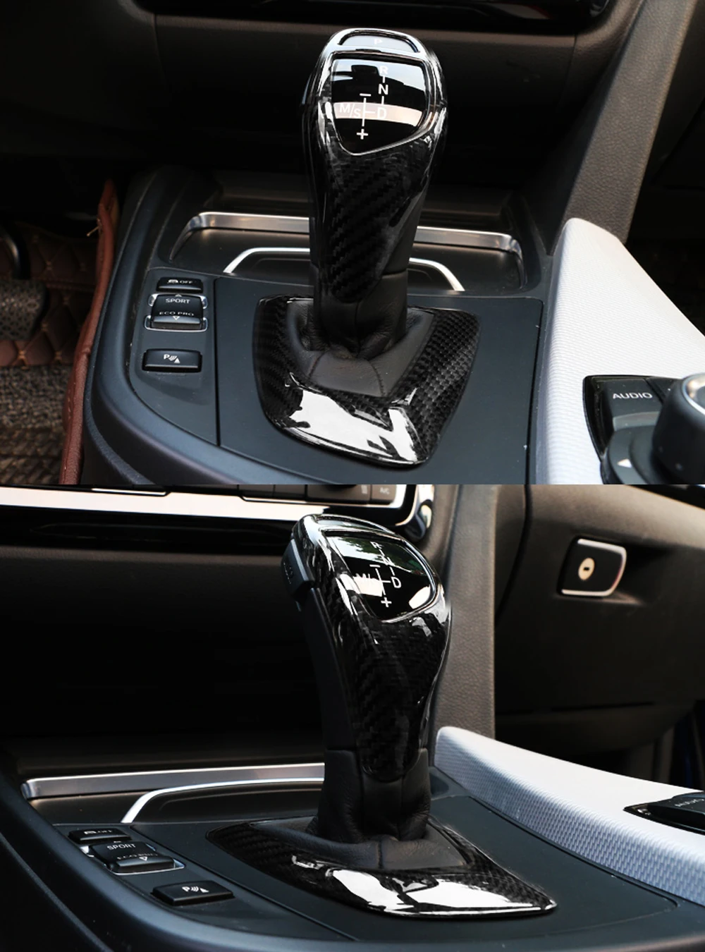 Ручка переключения передач из натурального углеродного волокна накладка на