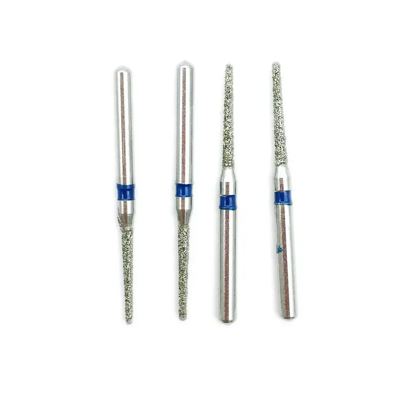 10 шт. Стоматологические алмазные Буры сверло конические плоские наконечники