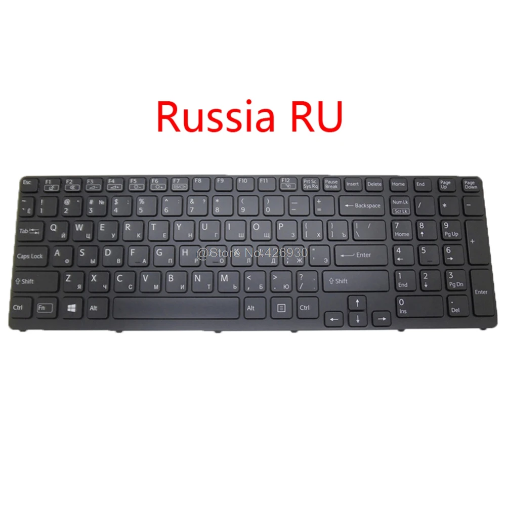 Ноутбук с подсветкой RU GK IT GR SP Клавиатура для SONY SVE151 SVE17 149151211RU 149151511GR 149152111IT 149151811DE