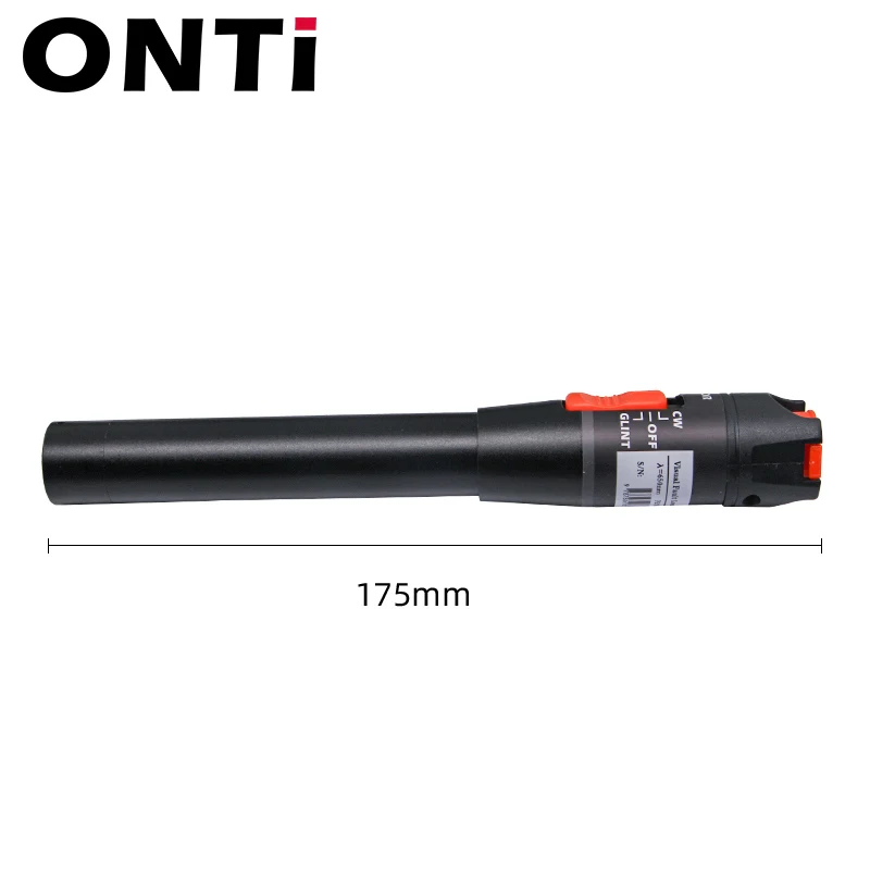 ONTi 10mW Visual Fault Locator Fiber Optic Cable Tester 30mw Red Laser Light 5-30KM Pen Type Visual Fault Locator SC/FC/ST