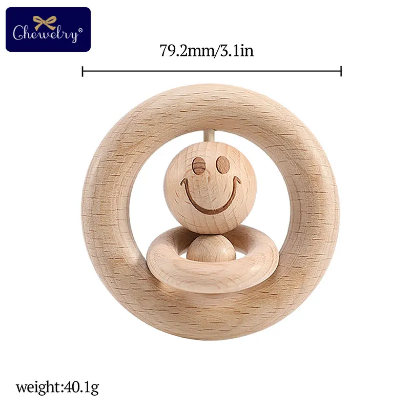 Big Smile Укусы 1 шт. детские игрушки из бука интеллект захватывающие десны ручной Колокольчик погремушка Монтессори Детские Погремушки Развивающие игрушки для малышей - Цвет: Big Smile