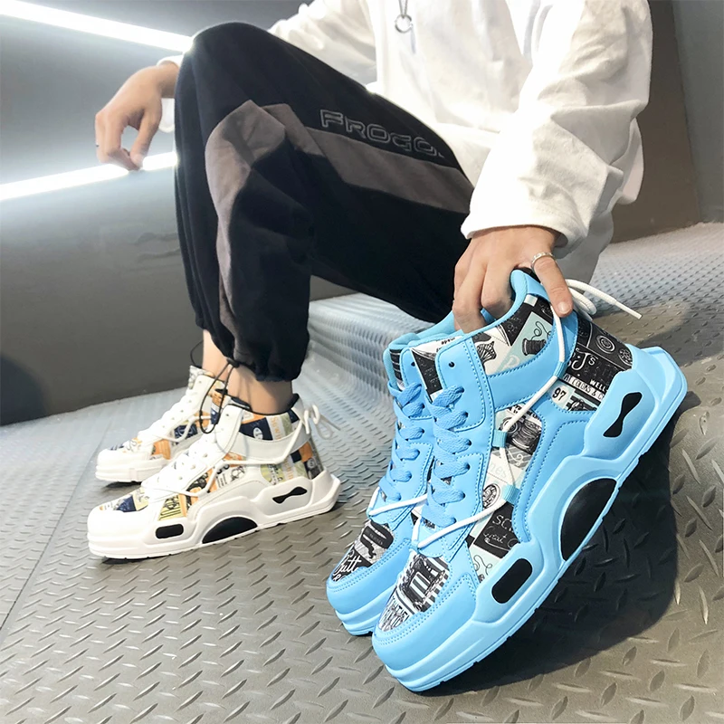 

Men Shoes Outdoor Breathable Athletic Sport Shoes High Top Comfortable Soft Jogging Sneakers Zapatillas