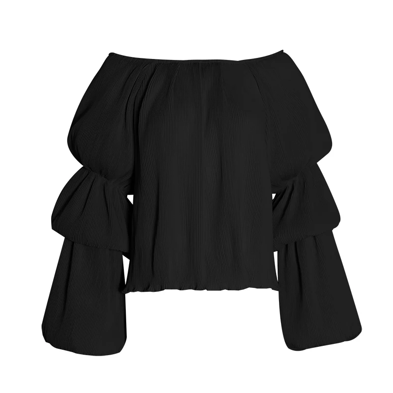 TWOTWINSTYLE элегантные белые женские рубашки квадратный воротник фонарь с длинным рукавом Женская блузка осень негабаритных Мода Новинка