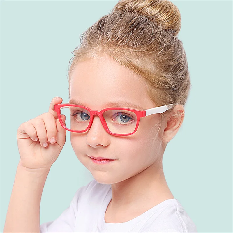 

Baby Anti-blue Light Silicone Glasses Children Soft Frame Brand Goggle Plain Glasses Kids Eyeglasses Eyewear Fashion Eye glasses