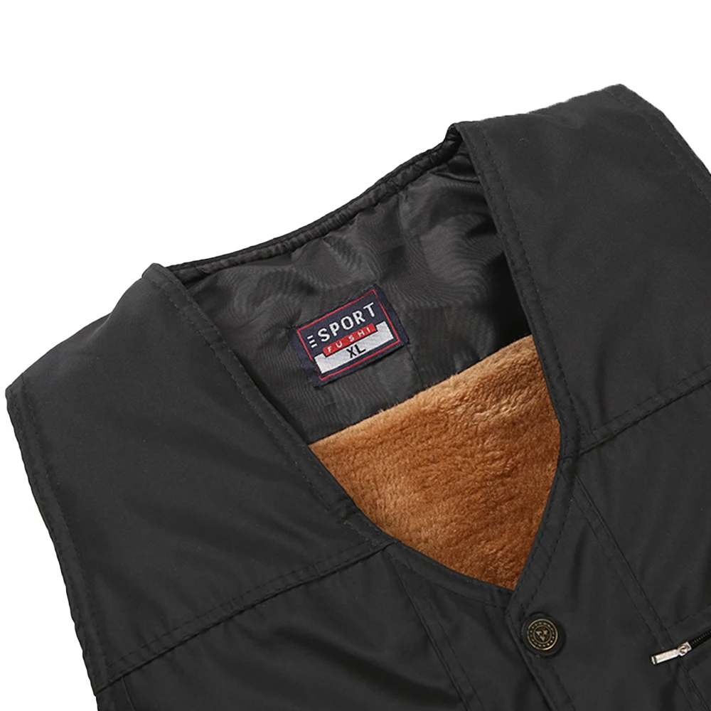 Мужской жилет пальто без рукавов 2019 зимнее куртки для мужчин однотонный