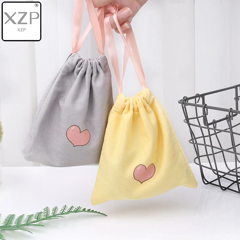 XZP модная маленькая холщовая косметичка на шнурке Дорожный Чехол для косметики