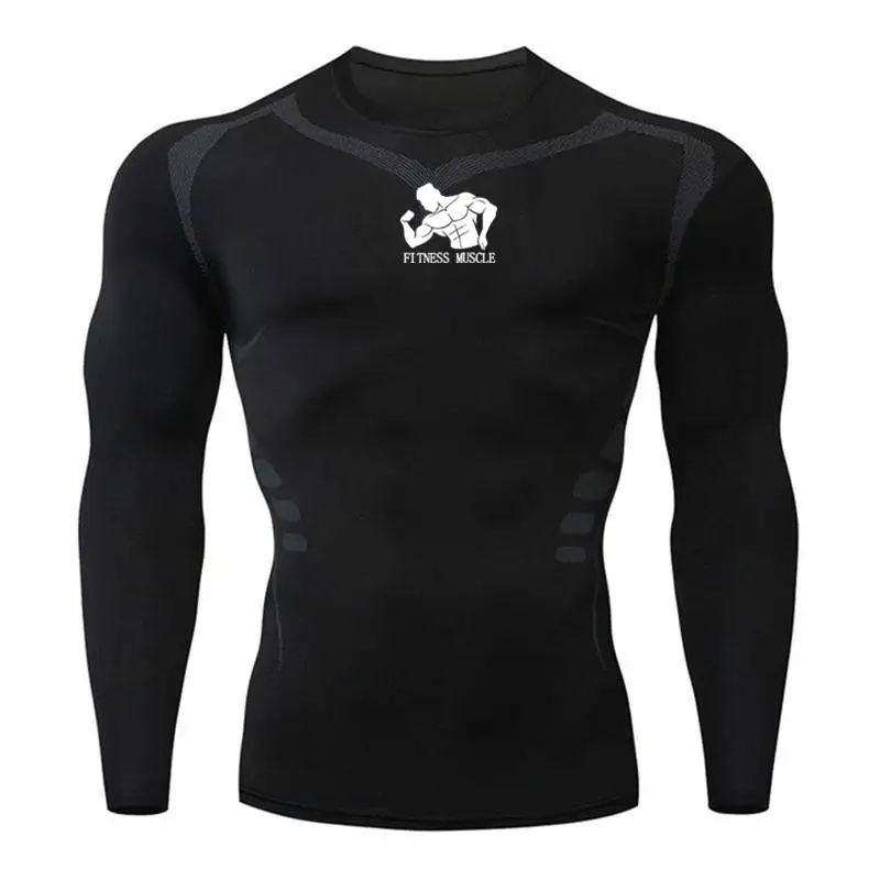 Мужская быстросохнущая футболка для спортзала 2020 модная компрессионная